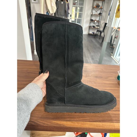 Ugg Tall Leopard Shearling Boots Size 8 - Picture 6 of 13